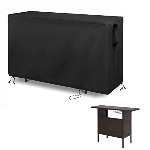 Kingling Outdoor-Bartischabdeckung, 140 cm, wasserdicht, für Terrassentisch, Bartischabdeckung für den Außenbereich, 140 cm L x 48 cm B x 91 cm H von Kingling
