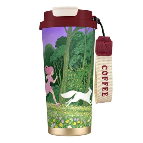 Kingmate Thermobecher 500ml mit Strohhalm & Deckel–Kaffeebecher Thermo to Go auslaufsicher, Doppelwand Isolierbecher aus 316 Edelstahl–Thermo Kaffeebecher für Büro, Reise & Camping von Kingmate