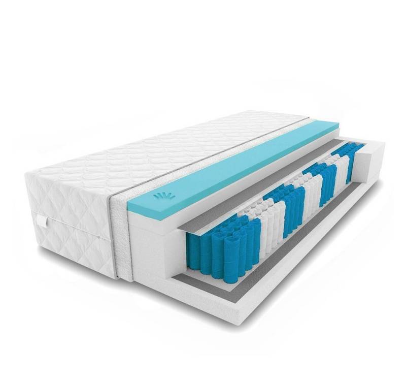 Federkernmatratze Matratze MED+ Memory Visco 23 cm H3 9 zonen 180 x 200 cm, KingMatratzen, 23 cm hoch von Kingmatratzen