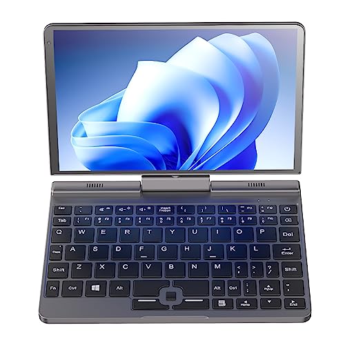 8 Zoll Mini Laptop Windows 11, 2 in 1 IPS Touch Screen Micro PC, 12. Gen Intel N100, 12G DDR5 RAM 2TB SSD Little Computer, Gaming Notebook Tablet mit Stylus, WiFi6 BT5.2 von KingnovyPC