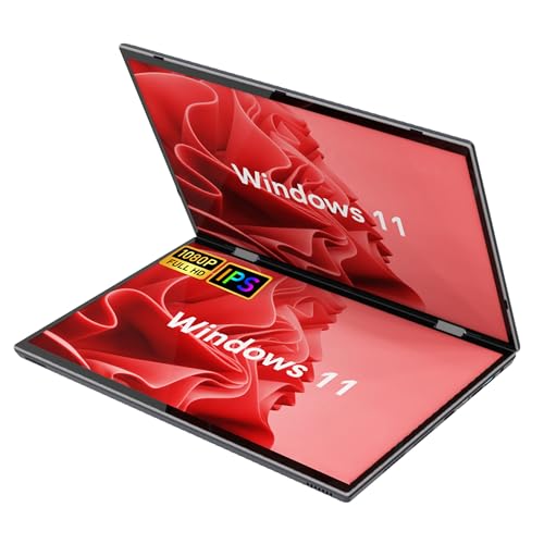 Dual Screen Laptop Touchscreen 10.5 inch IPS Windows 11 Tablet PC 12th Gen Intel N95 Quad-Core up to 3.4Ghz, 8G RAM 256G SSD Notebook Computer with Stylus Pen, 2*Type-C,2*USB3.0,HDMI von KingnovyPC