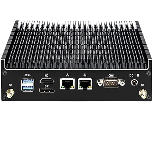 Fanless Mini PC 2 Lans Intel i7 10510U, Industrial Mini Computer Barebone PC HTPC 4K HD HDMI DP RS232 COM von KingnovyPC