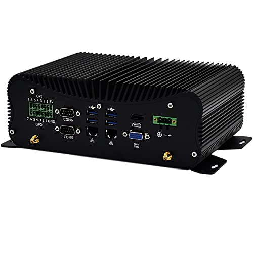 Industrial Fanless Mini PC Intel i3 1135G7 Windows 11, No DDR4 No SSD, 8 x USB, 6X COM, HDMI, VGA, 14 x GPIO, 2*i225-V B3 2.5G RJ45 LANs von KingnovyPC