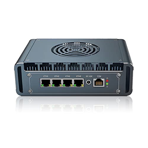 KingnovyPC Firewall Micro Appliance, Mini PC N5105 4xIntel I226 NIC Firewall Router PC, 16GB RAM 128GB NVMe SSD von KingnovyPC