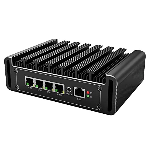 Lüfterlose Firewall-Appliance, Mini-PC, Intel Pentium 7505 Dual Core 4xIntel I226 2.5G Ethernet VPN Router PC AES-NI HDMI, 32GB RAM 1TB NVMe SSD von KingnovyPC