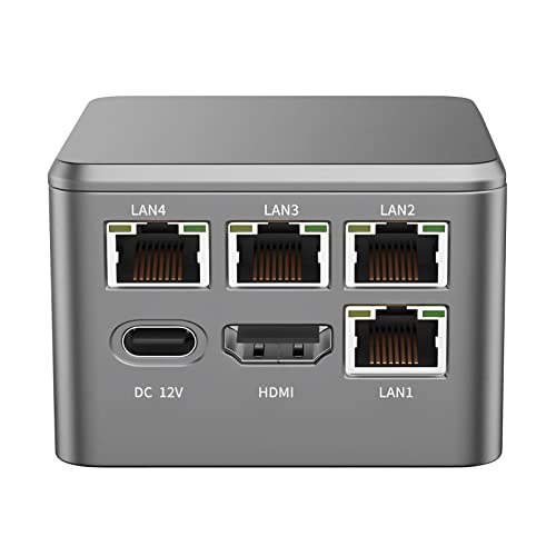 Micro Firewall Appliance, Mini PC, Intel Celeron N5105 Quad Core 4xIntel I226-V 2.5G Ethernet VPN Router PC, HDMI, Typ-C, 2X USB3.0, AES-NI, 16GB DDR4 1TB NVMe von KingnovyPC