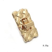 Twist Lock 20 Stk. Beliebte Kleine Gewebte Bügelverschluss Handtasche Damentasche Front Dekoration Light Gold von Kingnuo