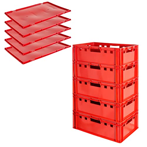 Fleischkiste E2 mit Deckeln Fleischkiste Rot Fleischerkiste Fleischkisten Kiste Fleischkiste Eurobox Lebensmittelecht 60 x 40 Metzgerkiste Auswahl Kingpower, Anzahl:5 Fleischkiste E2 mit Deckeln Fleischkiste Rot Fleischerkiste Fleischkisten Kiste Fleischkiste Eurobox Lebensmittelecht 60 x 40 Metzgerkiste Auswahl Kingpower, Anzahl:5 von Kingpower