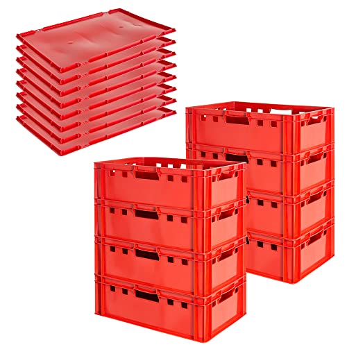 Kingpower Fleischkiste E2 mit Deckeln Fleischkiste Rot Fleischerkiste Fleischkisten Kiste Fleischkiste Eurobox Lebensmittelecht 60 x 40 Metzgerkiste Auswahl, Anzahl:8 Kingpower Fleischkiste E2 mit Deckeln Fleischkiste Rot Fleischerkiste Fleischkisten Kiste Fleischkiste Eurobox Lebensmittelecht 60 x 40 Metzgerkiste Auswahl, Anzahl:8 von Kingpower