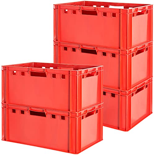 Fleischkiste E3 Fleischkiste Rot Fleischerkiste Fleischkisten Kiste Fleischkiste Eurobox Lebensmittelecht 60 x 40 Metzgerkiste Auswahl Kingpower, Anzahl:5 von Kingpower