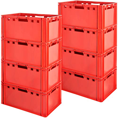 Fleischkiste E3 Fleischkiste Rot Fleischerkiste Fleischkisten Kiste Fleischkiste Eurobox Lebensmittelecht 60 x 40 Metzgerkiste Auswahl Kingpower, Anzahl:8 von Kingpower