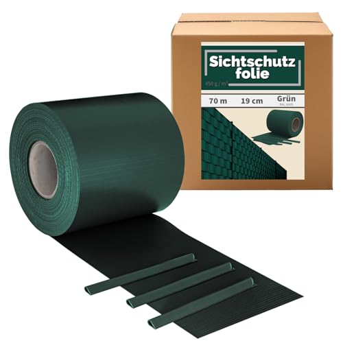 Kingpower Sichtschutz PVC Zaunfolie Sichtschutzstreifen für Doppelstabmatten Zaun Doppelstabmattenzaun Stabmattenzaun Gartenzaun Grün 70 m von Kingpower