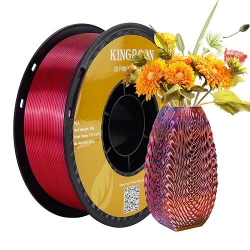 kingroon 3D Printer Filament PLA 3D-Druckerfilament,… (Polymilchsäure, Seide, Rot, Gold, Blau) von Kingroon