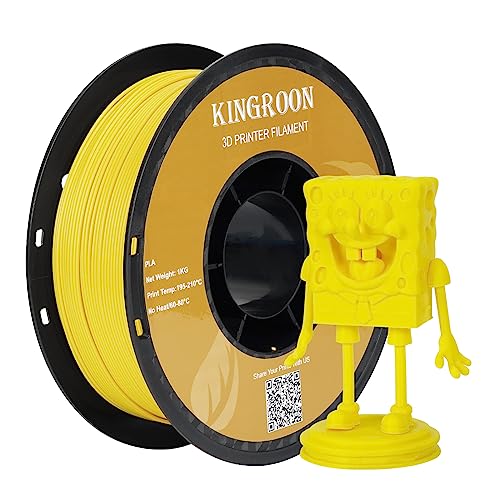 kingroon 3D Printer Filament PLA 3D-Druckerfilament (Polycaprolacton, Gelbe) von Kingroon