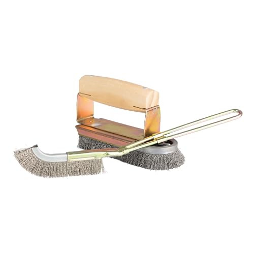 BBQ Grillbürste Set - Große und Kleine Detailing Grillreiniger mit Edelstahl-Drahtbürste BBQ Scrubber Borsten und Ergonomischen Griffen - Grillzubehör für Papa von Kings County Tools von Kings County Tools