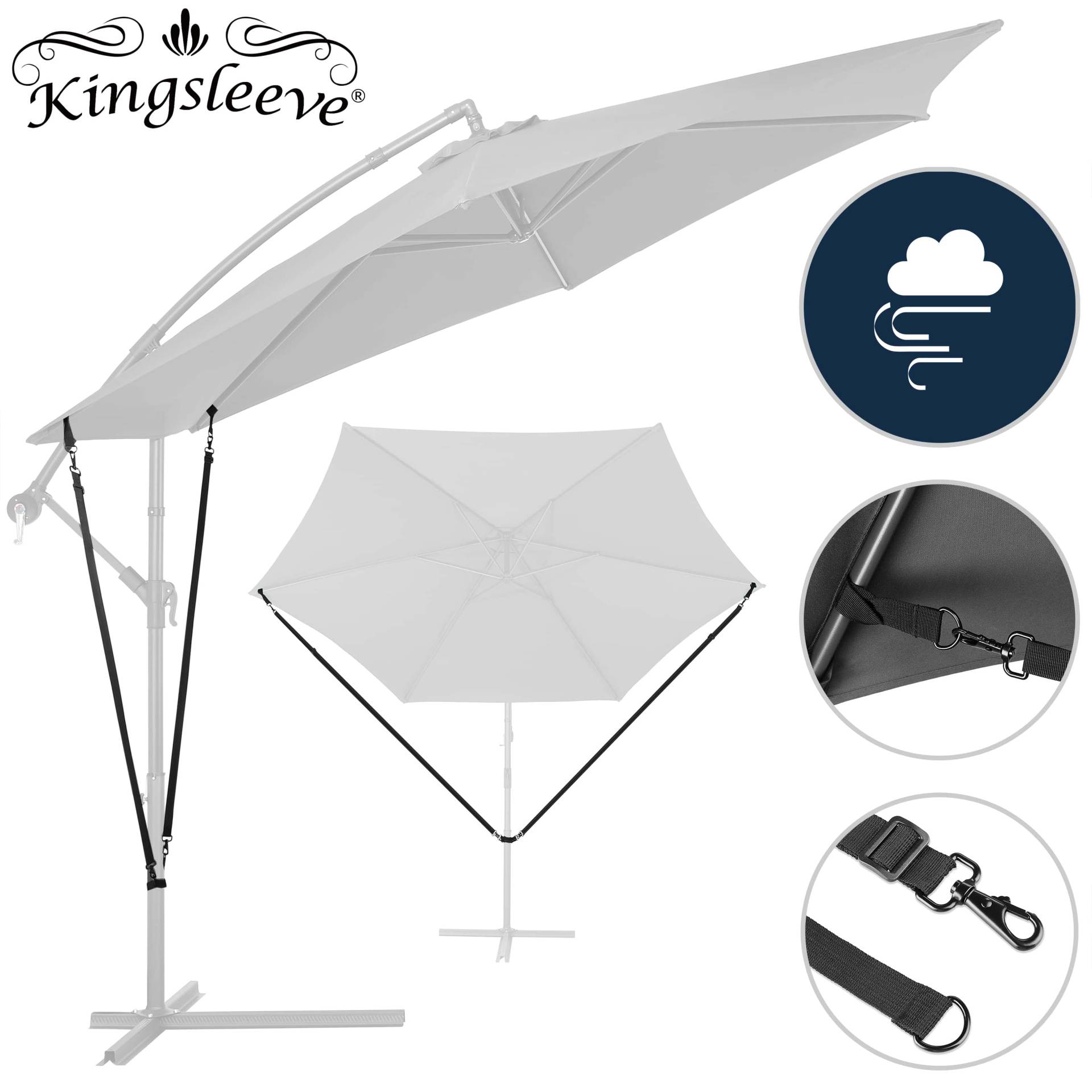 Windsicherung Ampelschirm mit Metallhaken von Kingsleeve®
