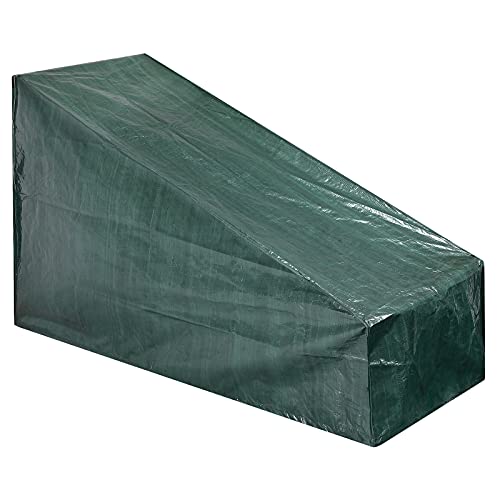 Kingsleeve® Abdeckung Gartenmöbel Winterfest PE UV-beständig Garten Keller Abdeckplane Liege 144x57x92cm Schutzhülle Doppelnaht Zugband Kordelstopp von Kingsleeve