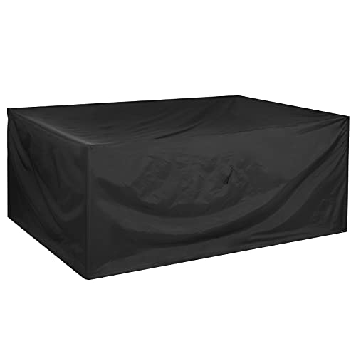 Kingsleeve® Abdeckung für Gartenmöbel UV-beständig Reißfest Outdoor Abdeckplane Schutzhülle Gartentisch Abdeckhaube Terrassenmöbel 242x162x100cm von Kingsleeve