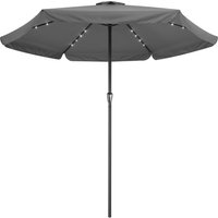 Kingsleeve LED Solar Sonnenschirm Athen Anthrazit Ø330cm von Kingsleeve