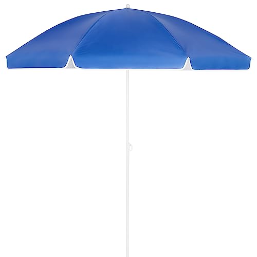 Kingsleeve® Sonnenschirm 200cm UV Schutz 50+ Neigbar mit Erdspieß Tragetasche Wasserabweisend Strand Garten Strandschirm Balkonschirm Gartenschirm Blau von Kingsleeve