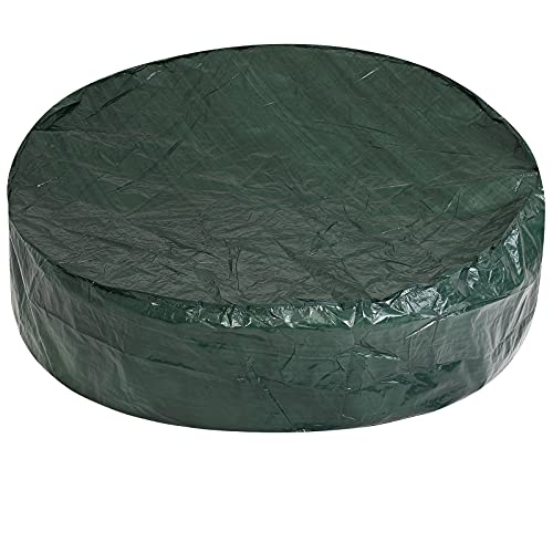 Kingsleeve® Abdeckung Abdeckplane Sonneninsel Wasserabweisend 188 x 90-50 cm Rund PE Schutzhülle Abdeckhaube Gartenmöbel Plane von Kingsleeve