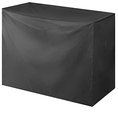 Kingsleeve® Abdeckung Bierzeltgarnitur mit Lehne 180x82x135 cm Oxford UV-Beständig Staub- Winddicht Kordelzug Biertischgarnitur Gartenmöbel Hülle Plane von Kingsleeve