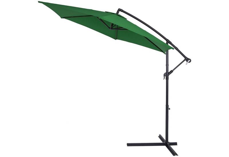 Kingsleeve Sonnenschirm, 300 cm Individuell Neigbar Kippbar Wasserabweisend Windöffnung für stabilen Stand Ampelschirm Marktschirm Gartenschirm von Kingsleeve