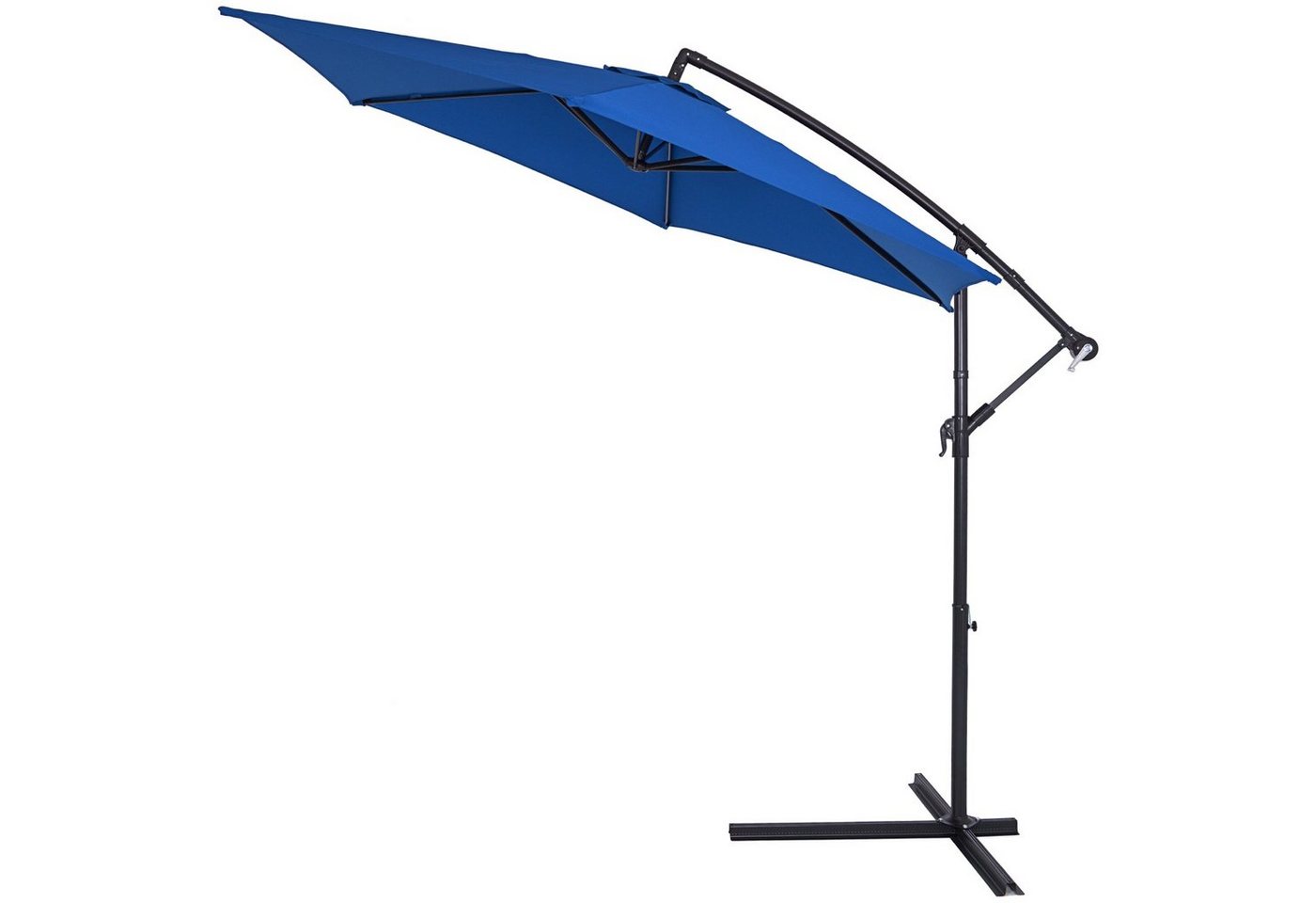 Kingsleeve Sonnenschirm, 330 cm Leichtgängiges Kurbelsystem Individuell Neigbar Kippbar Wasserabweisend Windöffnung für stabilen Stand Robustes Aluminium Stabile Verstrebungen Ampelschirm Gartenschirm Terrassenschirm von Kingsleeve