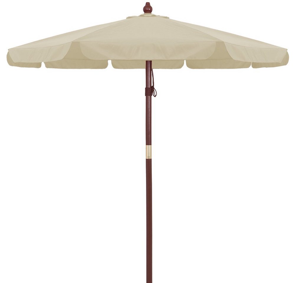 Kingsleeve Sonnenschirm, 330 cm Robuster Mast aus Holz UV Schutz 50+ Wasserabweisend Leichtgängiges Seilzugsystem Windöffnung für stabilen Stand Marktschirm Gartenschirm Balkonschirm von Kingsleeve