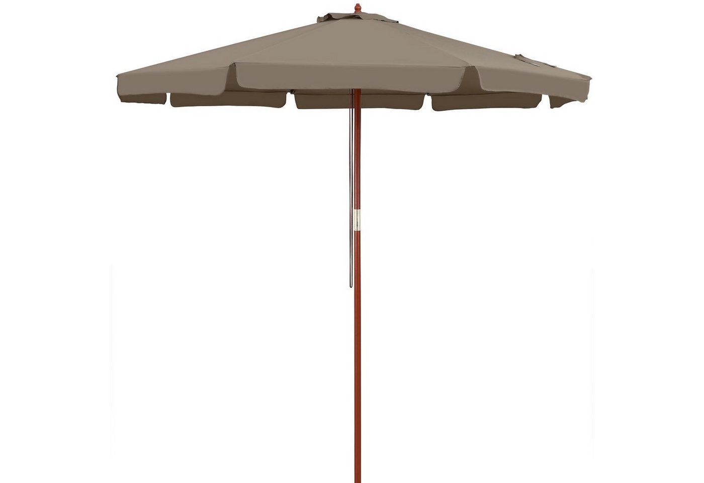 Kingsleeve Sonnenschirm, 330 cm Robuster Mast aus Holz UV Schutz 50+ Wasserabweisend Leichtgängiges Seilzugsystem Windöffnung für stabilen Stand Marktschirm Gartenschirm Balkonschirm von Kingsleeve