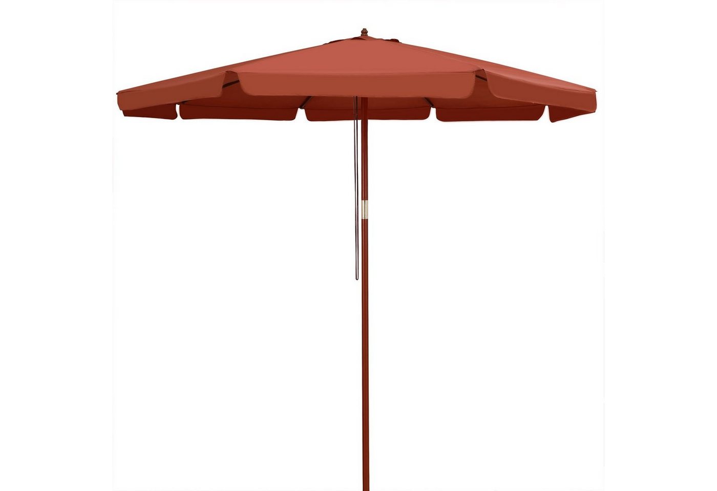 Kingsleeve Sonnenschirm, 330 cm Robuster Mast aus Holz UV Schutz 50+ Wasserabweisend Leichtgängiges Seilzugsystem Windöffnung für stabilen Stand Marktschirm Gartenschirm Balkonschirm von Kingsleeve