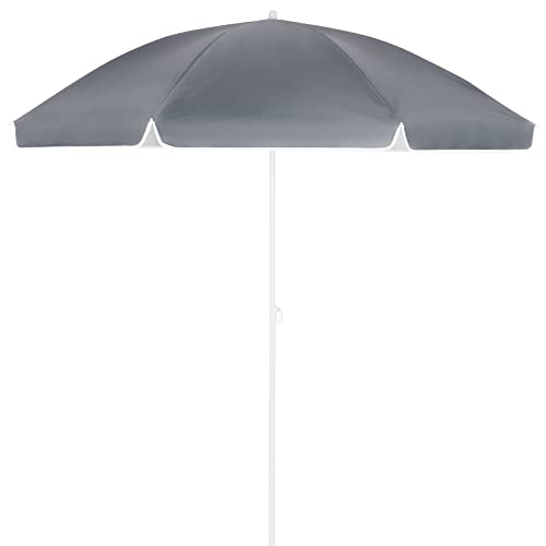 Kingsleeve® Sonnenschirm UV 50+ Tragetasche groß Strandschirm wasserabweisend neigbar höhenverstellbar Erdspieß Balkon Strand Rund Gartenschirm Anthrazit von Kingsleeve