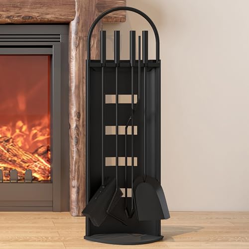 Kingson Kaminbesteck schwarz 5-teilig 22x16x66cm Komplettset für Kaminofen Kaminzubehör für effiziente Kaminpflege Kingson Kaminbesteck schwarz 5-teilig 22x16x66cm Komplettset für Kaminofen Kaminzubehör für effiziente Kaminpflege von Kingson