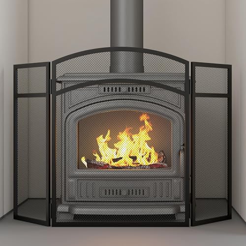 Kingson Schwarzer Kaminschutz, 96,5 x 61 cm, Sicherheits-Feuerschutz für Holzbrenner, Holzbrenner und offenes Feuer für die Sicherheit von Babys und Haustieren Kingson Schwarzer Kaminschutz, 96,5 x 61 cm, Sicherheits-Feuerschutz für Holzbrenner, Holzbrenner und offenes Feuer für die Sicherheit von Babys und Haustieren von Kingson