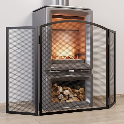 Kingson Schwarzes Kaminschutzgitter – 96,5 x 61 cm Sicherheits-Feuerschutz für Holzbrenner, Holzofen und offenes Feuer, Baby-Sicherheitskaminschutz Kingson Schwarzes Kaminschutzgitter – 96,5 x 61 cm Sicherheits-Feuerschutz für Holzbrenner, Holzofen und offenes Feuer, Baby-Sicherheitskaminschutz von Kingson