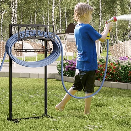 Kingson Wasserschlauchhalter, freistehend, Gartenschlauchhalter hält 45,7 m langen Schlauch, robuster Gartenschlauch-Aufbewahrungsschlauchständer mit Aufbewahrungskorb, abnehmbar für Außenbereich, Kingson Wasserschlauchhalter, freistehend, Gartenschlauchhalter hält 45,7 m langen Schlauch, robuster Gartenschlauch-Aufbewahrungsschlauchständer mit Aufbewahrungskorb, abnehmbar für Außenbereich, von Kingson
