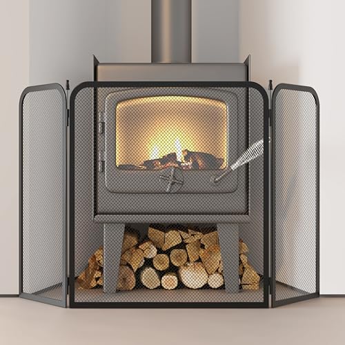 Kinson Kamingitter schwarz - 96,5 x 53 cm - Sicherheits-Feuerschutz für Holzbrenner, Holzofen und offenes Feuer - Baby-Sicherheitskaminschutz für Hausschutz Kinson Kamingitter schwarz - 96,5 x 53 cm - Sicherheits-Feuerschutz für Holzbrenner, Holzofen und offenes Feuer - Baby-Sicherheitskaminschutz für Hausschutz von Kingson