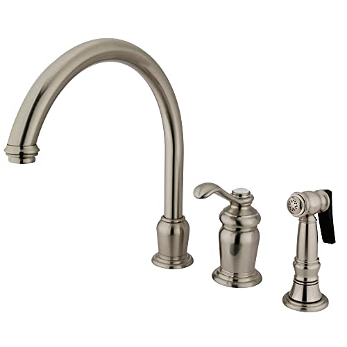 Kingston Brass KS7828TLBS Templeton Single Handle HIGH SPOUT Kitchen Faucet with Brass Sprayer, Satin Nickel Kingston Brass KS7828TLBS Templeton Single Handle HIGH SPOUT Kitchen Faucet with Brass Sprayer, Satin Nickel von Kingston Brass