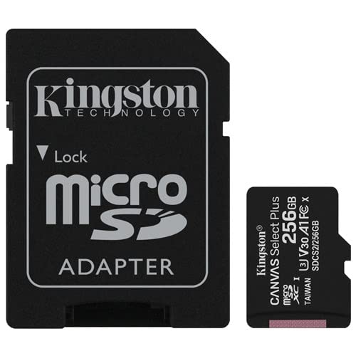 Kingston 256GB microSDXC Canvas Select Plus 100MB/s Read A1 Class 10 UHS-I Memory Card + Adapter (SDCS2/256GB) - 2 Pack von Kingston