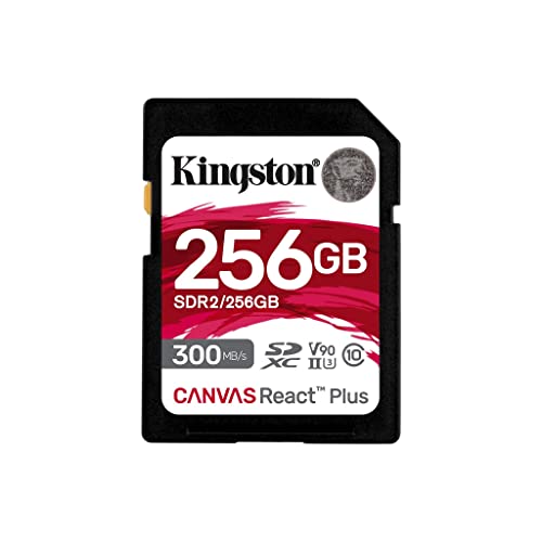 Kingston Canvas React Plus 256GB SDXC Speicherkarte UHS-II 300R/260W U3 V90 for Full HD/4K/8K - SDR2/256GB von Kingston