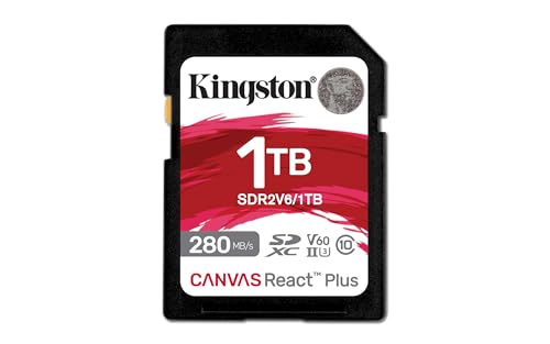 Kingston Canvas React Plus V60 SD 1TB SDXC UHS-II 280R/150W U3 V60 for Full HD/4K Kingston Canvas React Plus V60 SD 1TB SDXC UHS-II 280R/150W U3 V60 for Full HD/4K von Kingston