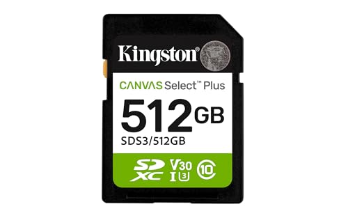 Kingston Canvas Select Plus SD Speicherkarte 512GB SDXC Gen3 150MB/s C10 UHS-I U3 V30 - SDS3/512GB Kingston Canvas Select Plus SD Speicherkarte 512GB SDXC Gen3 150MB/s C10 UHS-I U3 V30 - SDS3/512GB von Kingston