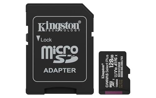 Kingston Canvas Select Plus microSD Speicherkarte 128GB microSDXC Gen3 150MB/s A1 Einschließlich SD Adapter - SDCS3/128GB von Kingston