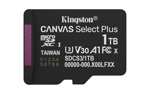 Kingston Canvas Select Plus microSD Speicherkarte 1TB micSDXC Gen3 150R A1 Ohne SD-Adapter - SDCS3/1TBSP Kingston Canvas Select Plus microSD Speicherkarte 1TB micSDXC Gen3 150R A1 Ohne SD-Adapter - SDCS3/1TBSP von Kingston