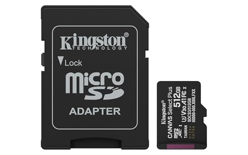 Kingston Canvas Select Plus microSD Speicherkarte 512GB microSDXC Gen3 150MB/s A1 Einschließlich SD Adapter - SDCS3/512GB von Kingston