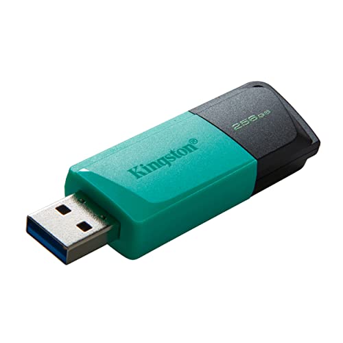 Kingston DataTraveler Exodia M USB Stick 3.2 Gen 1 DTXM/256GB- mit beweglicher Kappe (Schwarz + Türkis) von Kingston