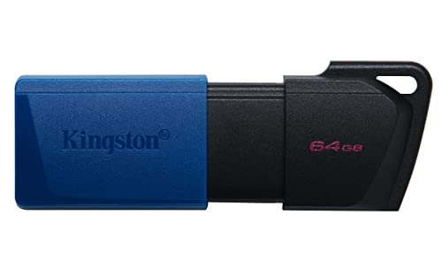 Kingston DataTraveler Exodia M USB Stick 3.2 Gen 1 DTXM/64GB - mit beweglicher Kappe (Schwarz + Blau) von Kingston