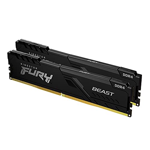 Kingston FURY Beast 32GB (2x16GB) 3733MHz DDR4 CL19 Desktop Speicher Kit mit 2 KF437C19BB1K2/32 von Kingston