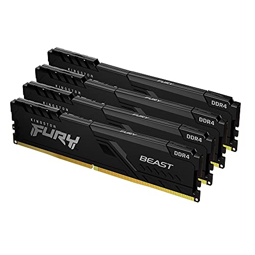 Kingston FURY Beast 64GB (4x16GB) 3600MHz DDR4 CL18 Desktop Speicher Kit mit 4 KF436C18BBK4/64 von Kingston