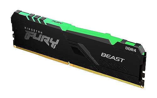 Kingston FURY Beast RGB 8GB 3200MT/s DDR4 CL16 Desktop Speicher Einzelnes Modul KF432C16BBA/8 von Kingston